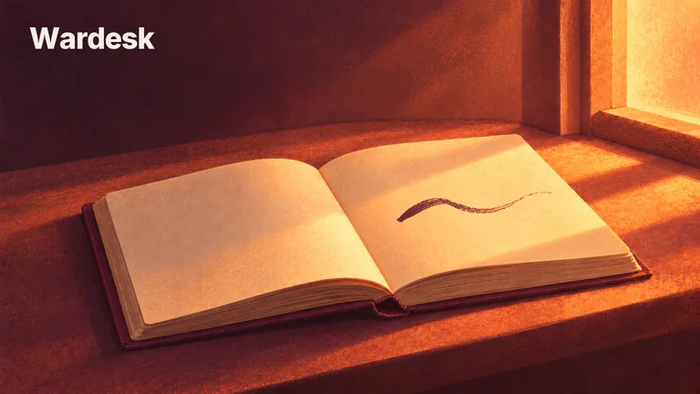 A small journal entry rests in warm evening window light.
